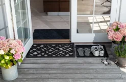 Rugs For Outdoors|Door Mats^Tica copenhagen Lines rubber doormat, 45x75 cm Black