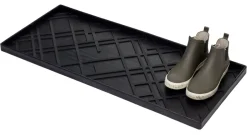 Door Mats^Tica copenhagen Lines skotray, Large. 38x88 cm Black