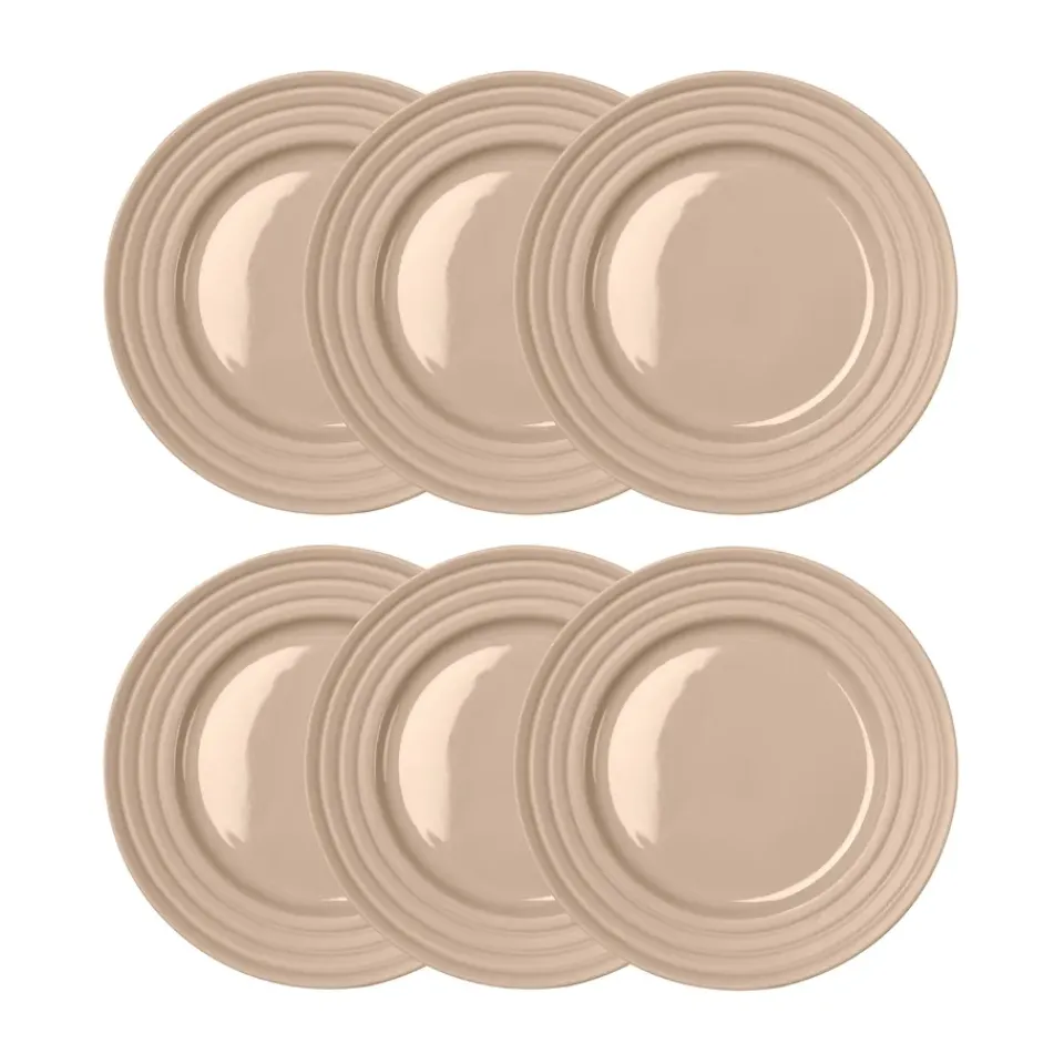 Hot NJRD Lines small plate Ø21 cm 6-pack, Beige
