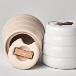 Sugar Bowls^NJRD Lines sugar bowl, Beige