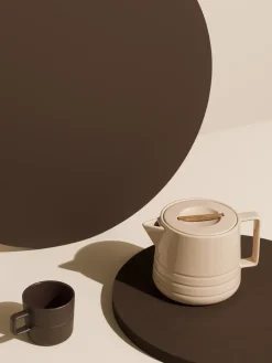 Outlet NJRD Lines teapot 1.5 liter, Beige