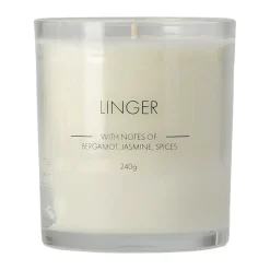Scented Candles & Diffusers^Scandi Essentials Linger scented candle, 260 g White