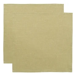 Linen & Cotton Napkins^Almedahls Linne napkin 45x45 cm 2-pack, Light oliv Green