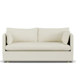 Sofas^1898 Linnevik sofa, Oslo Nature 1540-white-oiled oak, 2-seater, with skirt Beige