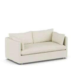 Sofas^1898 Linnevik sofa, Oslo Nature 1540-white-oiled oak, 2-seater, with skirt Beige