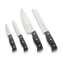 Knife Sets^Lion Sabatier Austral knife set 4 pieces, Steel-black Silver-coloured