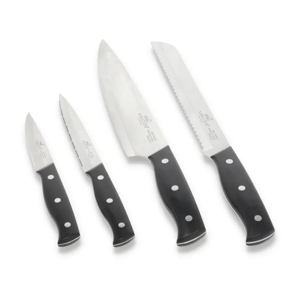 Knife Sets^Lion Sabatier Austral knife set 4 pieces, Steel-black Silver-coloured