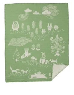Baby Blankets^Klippan Yllefabrik Little bear childrens blanket, Green