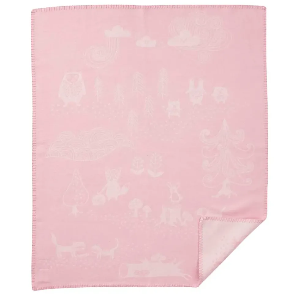 Outlet Klippan Yllefabrik Little bear childrens blanket, rosa Pink