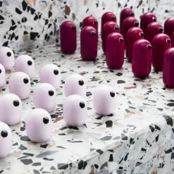 Wooden Figures^Normann Copenhagen Little Bird colour, magenta, 5 cm Pink