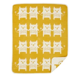New Klippan Yllefabrik Little me chenille blanket, Yellow