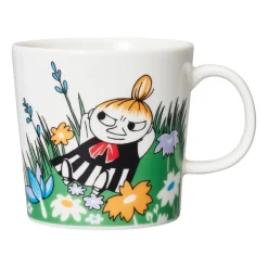 Clearance Moomin Arabia Little My and meadow Moomin mug, White- Multi
