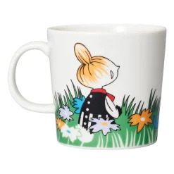 Clearance Moomin Arabia Little My and meadow Moomin mug, White- Multi