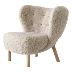Armchairs & Footstools^&Tradition Little Petra VB1 armchair, White oiled oak-Moonlight Beige