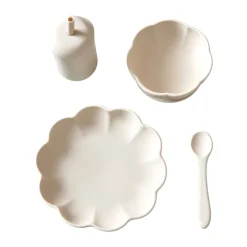 Table Settings & Starter Sets|Children's Tableware^Jack o Juno Little Poppy children's dinner set 4 pieces, Cream Beige
