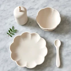 Table Settings & Starter Sets|Children's Tableware^Jack o Juno Little Poppy children's dinner set 4 pieces, Cream Beige