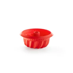 Clearance Lékué deep savarin mold silicone Ø22 cm, Red