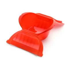 Hot Lékué deep steamer microwave 3-4 servings., Red