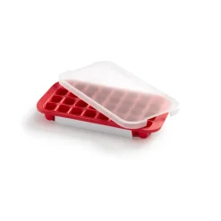 Clearance Lékué ice cube mold silicone with lid, Red