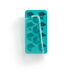 Wine & Barware^Lékué ice cube tray with lid turquoise, Dolphin Blue