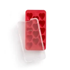 Wine & Barware^Lékué ice cube tray with lid , Heart Red