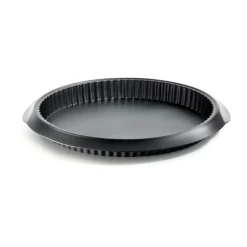 Round Flat Oven & Flan Dishes^Lékué quiche pie form silicone Ø28 cm, Black