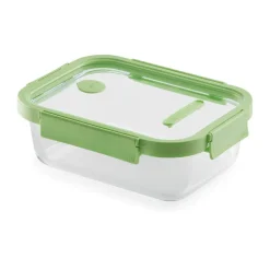 Clearance Lékué rectangular glass lunchbox 1.52 L, Green