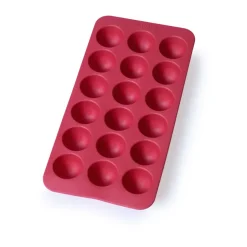 Best Lékué round ice cube mold silicone with lid, Red