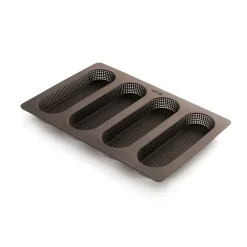 Bread Tins^Lékué silicone mold mini baguette, Brown