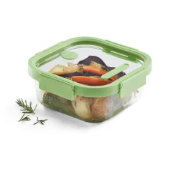 Lunch Boxes & Food Containers^Lékué square glass lunchbox 1.1 L, Green