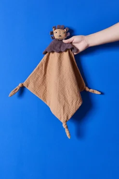 Children's Room Accessories|Children's Room Accessories^OYOY Lobo Lion baby blanket 40x40 cm, Caramel Brown