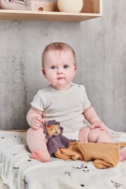 Children's Room Accessories|Children's Room Accessories^OYOY Lobo Lion baby blanket 40x40 cm, Caramel Brown