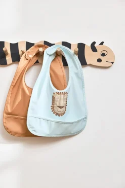Outlet OYOY Lobo Lion bib 2 parts, Caramel-ice Blue BlueBeige