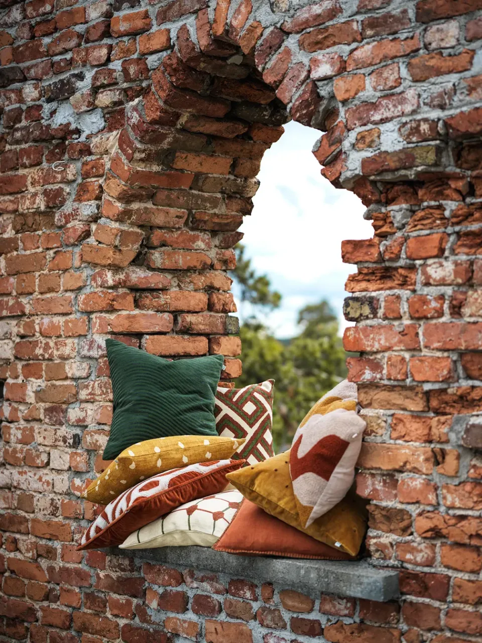 Cushion Covers^Chhatwal & Jonsson Lodi cushion cover 40x60 cm, Terracotta-tan-masala yellow OrangeYellow