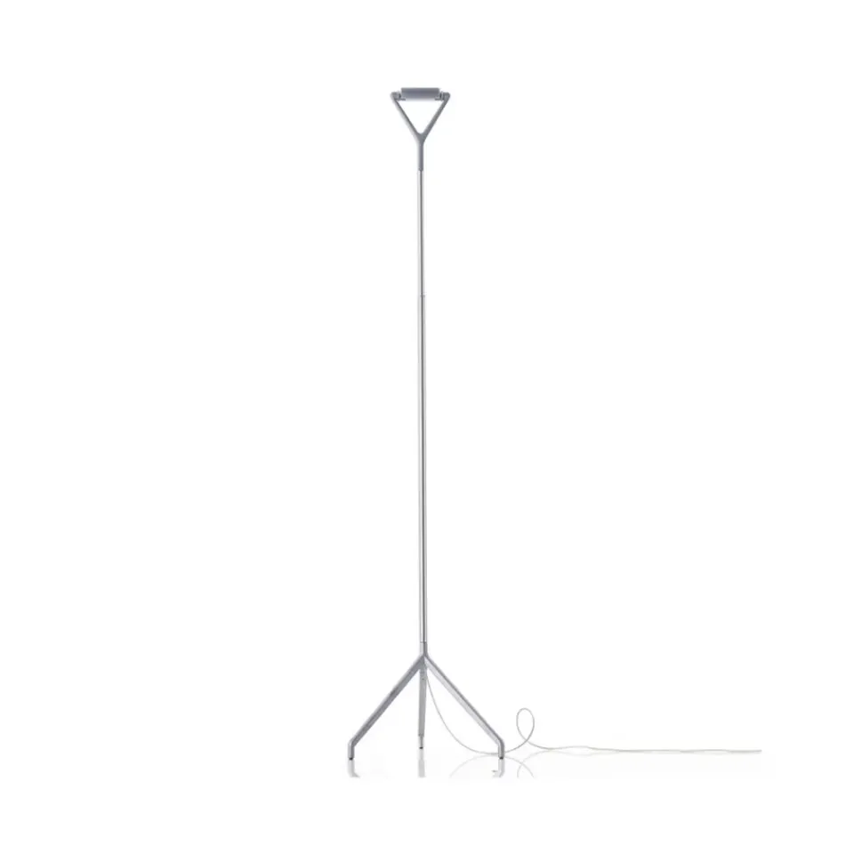 New Luceplan Lola D15ND floor lamp, Aluminium Silver-coloured