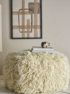 Sitting Poufs^Bloomingville Lomba puff, Nature White