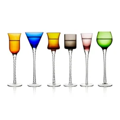 Hot Lyngby Glas London snaps glass 2.5-5 cl 6 pieces, Mix Multi