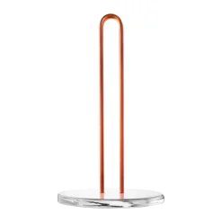Muurla Loop kitchen paper holder 26 cm, Clear-amber Transparent