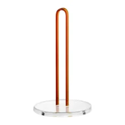 Muurla Loop kitchen paper holder 26 cm, Clear-amber Transparent