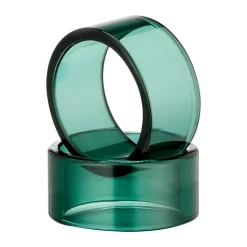 Napkin Rings & Holders^Muurla Loop napkin ring 2-pack, Teal Green