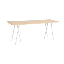 Bar Tables^HAY Loop Stand incl. support bar table 92,5x250 cm, White-clear lacq. oak WhiteBrown