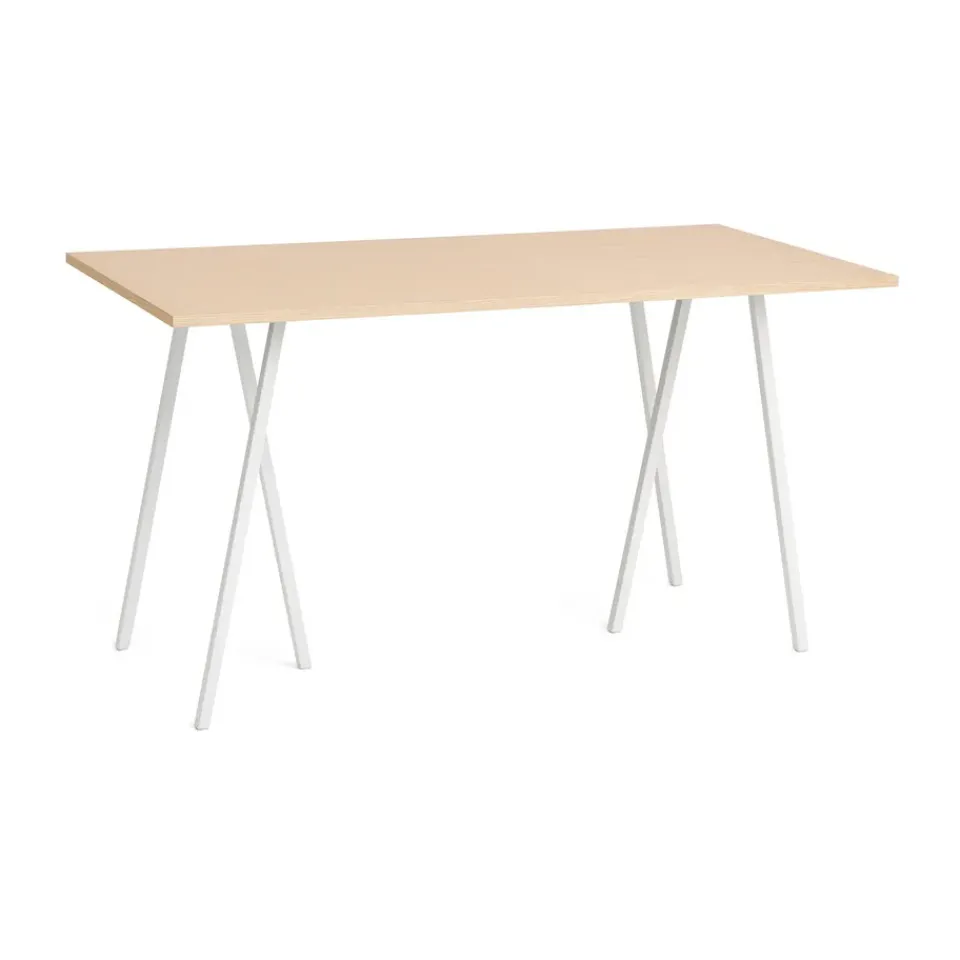 Bar Tables^HAY Loop Stand incl. support bar table 87,5x180 cm, White-clear lacq. oak WhiteBrown