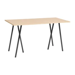 Bar Tables^HAY Loop Stand incl. support bar table 87,5x180 cm, Black-clear lacq. oak BlackBrown