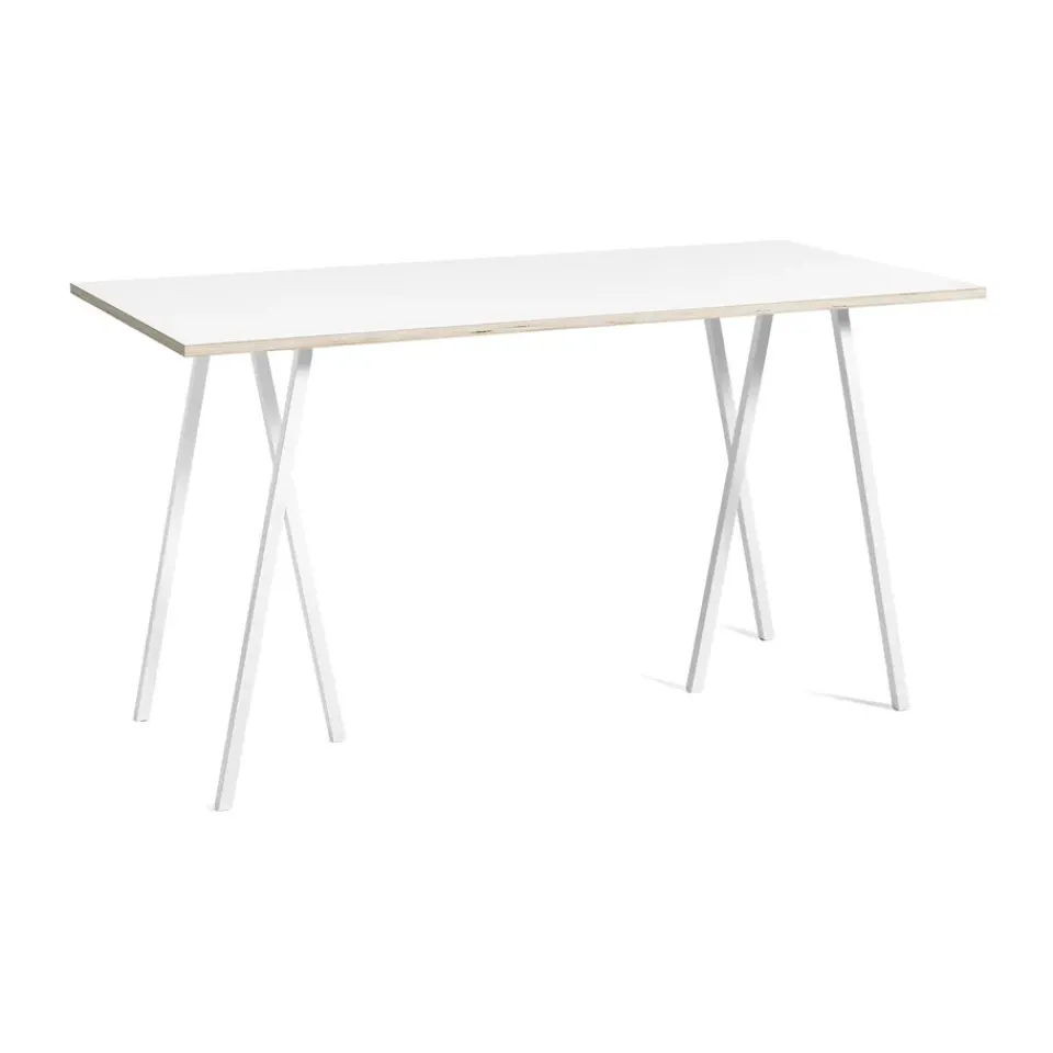 Bar Tables^HAY Loop Stand incl. support bar table 87,5x180 cm, - laminate-plywood White