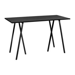 Bar Tables^HAY Loop Stand incl. support bar table 77,5x160 cm, - linoleum- ash Black