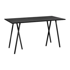 Sale HAY Loop Stand incl. support bar table 87,5x180 cm, - linoleum- ash Black