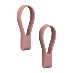 Online Zone Denmark Loop towel hanger magnet 2-pack, Peach Red