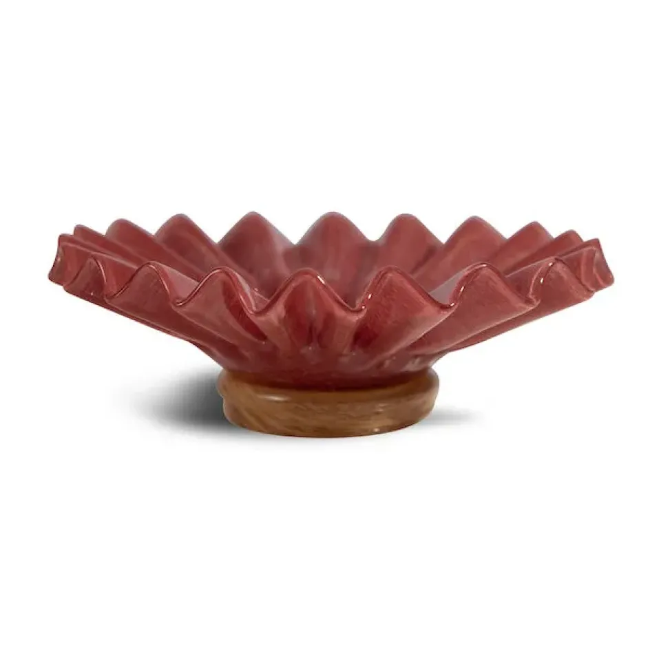 Hot Byon Lori bowl M Ø18 cm, Bordeaux-beige BeigeRed