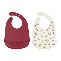 Bibs^Rätt Start Lotta på Bråkmakargatan bib 2-pack, Red-white Multi