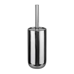 Sale Mette Ditmer Lotus ceramic toilet brush, Chrome Silver-coloured